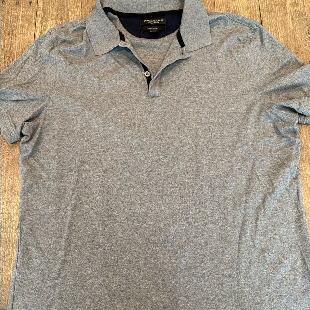 Banana Republic Light Gray Polo Shirt